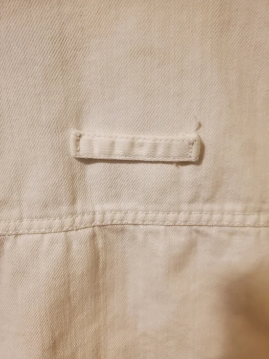 Liz Claiborne White Denim Jacket with Button-Front - Picture 8 of 12